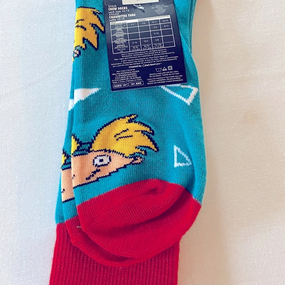 Nickelodeon Men’s crew tube Arnold.  NWT., fits shoe sizes 10-13. - Picture 4 of 11